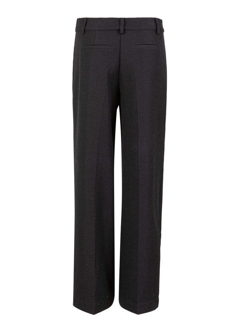 Coster Copenhagen WIJD GLINSTERENDE BROEK - PETRA FIT Pants Black - 100