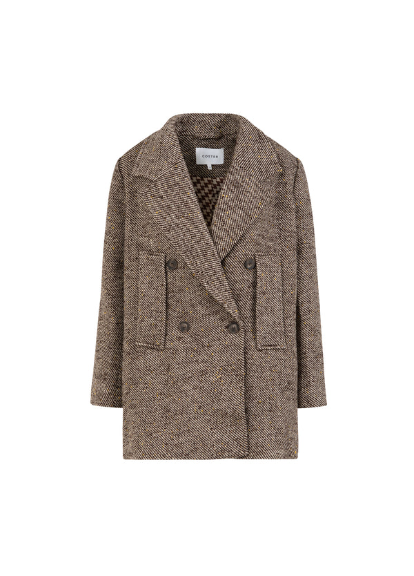 Coster Copenhagen WOLLEN JAS Outerwear Graphic tweed - 998