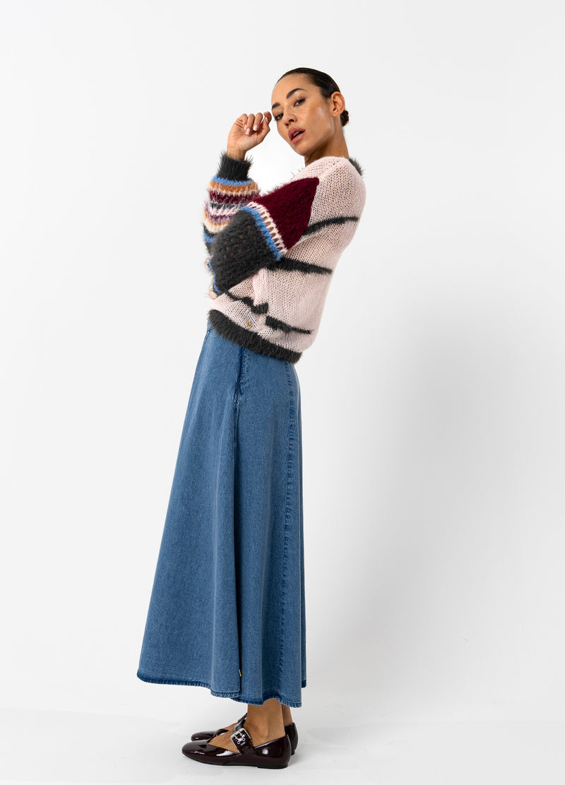 Coster Copenhagen ZACHTE DENIM ROK Skirt Denim blue - 559