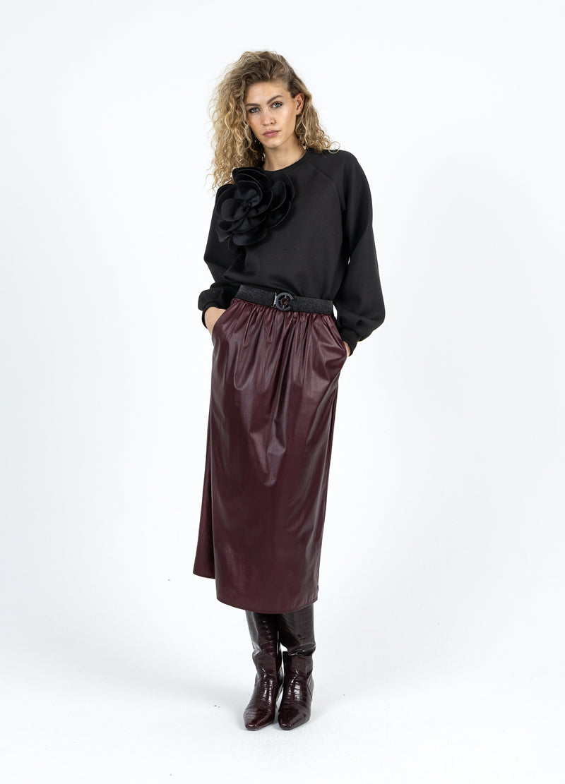 Coster Copenhagen ZWEET MET SCUBA ROOS Shirt/Blouse Black - 100