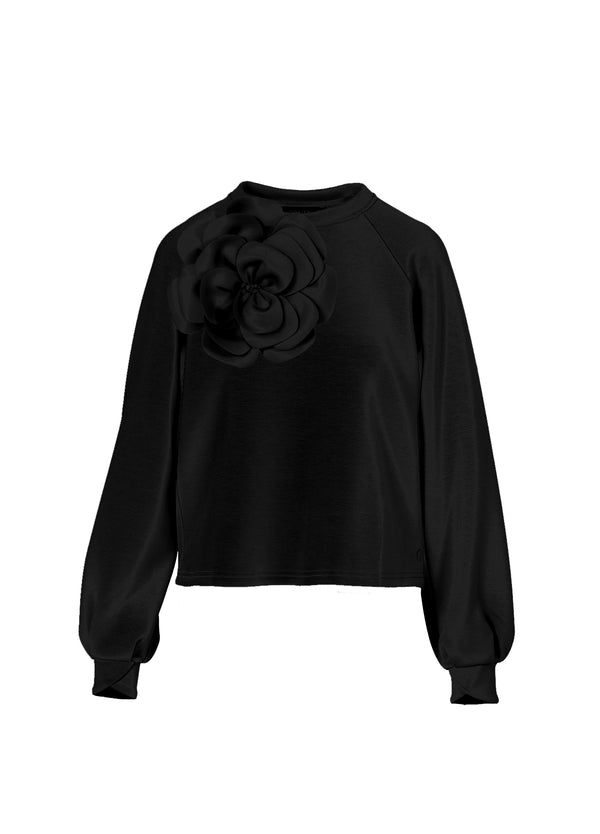 Coster Copenhagen ZWEET MET SCUBA ROOS Shirt/Blouse Black - 100