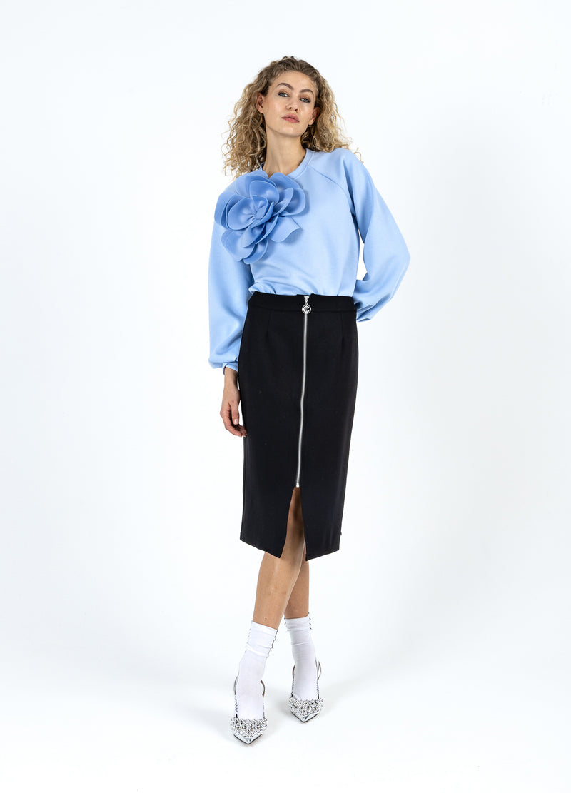 Coster Copenhagen ZWEET MET SCUBA ROOS Shirt/Blouse Pastel blue - 538