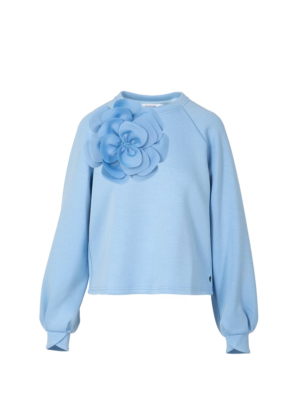 Coster Copenhagen ZWEET MET SCUBA ROOS Shirt/Blouse Pastel blue - 538